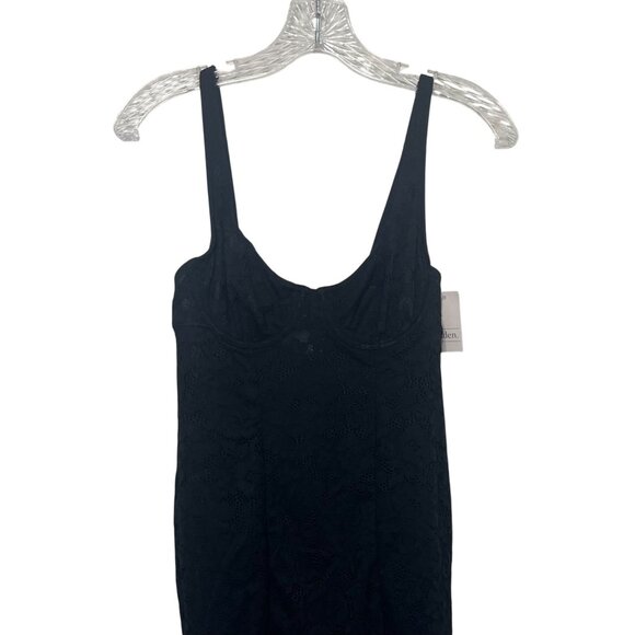 Auden Nightie Dress With Thong Panties Womens XS Black New Lace - Picture 4 of 12